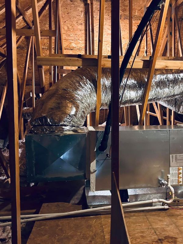 An air duct inside a house.
